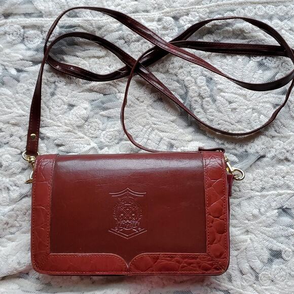BelleRose vintage leather crossbody - Picture 1 of 10